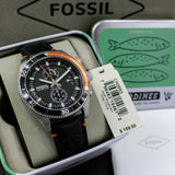 Fossil Wakefield Chronograph Black Dial Black Leather Strap Watch for Men - CH2953 Authentic Buy Shop Now