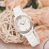Coach Preston Mother of Pearl White Dial White Steel Strap Watch for Women - 14503662 Authentic Buy Shop Now
