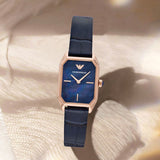 Emporio Armani Gioia Quartz Mother of Pearl Blue Dial Blue Leather Strap Watch For Women - AR11426 Authentic Buy Shop Now