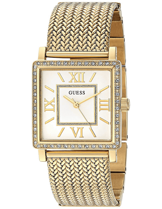 Guess White Dial Gold Mesh Bracelet Watch For Women - W0826L2 Authentic Buy Shop Now
