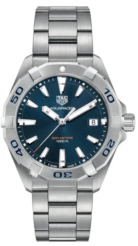 Tag Heuer Aquaracer Blue Dial Silver Steel Strap Watch for Men - WBD1112.BA0928 Authentic Buy Shop Now
