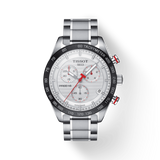 Tissot T Sport PRS 516 Chronograph White Dial Silver Steel Strap Watch For Men - T100.417.11.031.00 Authentic Buy Shop Now