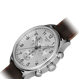 Tissot T Sport Chrono XL Classic Silver Dial Brown Leather Strap Watch For Men - T116.617.16.037.00 Authentic Buy Shop Now