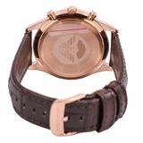 Emporio Armani Beta Chronograph White Dial Brown Leather Strap Watch For Men - AR1916 Authentic Buy Shop Now