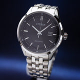 Citizen Eco Drive Black Dial Silver Steel Strap Watch For Men - BM7250-56E Authentic Buy Shop Now