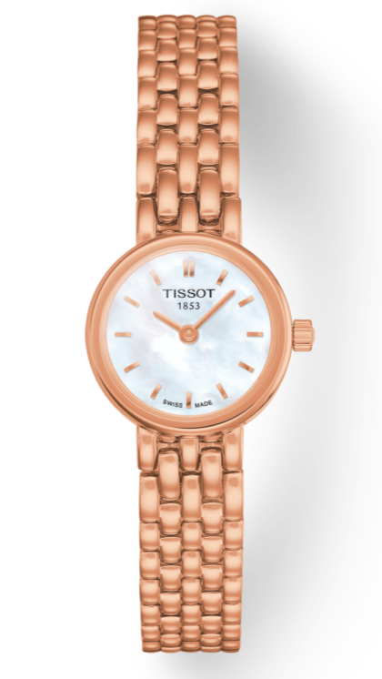 Tissot T Lady Lovely Mother of Pearl Dial Rose Gold Steel Strap Watch For Women - T058.009.33.111.00 Authentic Buy Shop Now