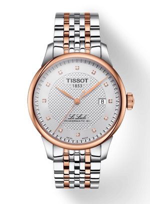 Tissot Le Locle Powermatic 80 Diamonds Silver Dial Two Tone Steel Strap Watch For Men - T006.407.22.036.01 Authentic Buy Shop Now