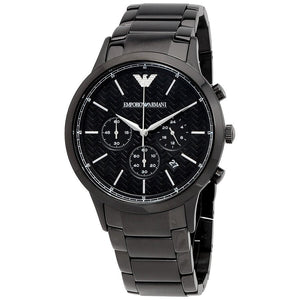 Emporio Armani Dress Chronograph Quartz Black Dial Black Stainless Steel Strap Watch For Men - AR2485 Authentic Buy Shop Now