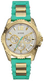 Guess Intrepid 2 Silver Dial Two Tone Rubber Strap Watch For Women - W0325L4 Authentic Buy Shop Now