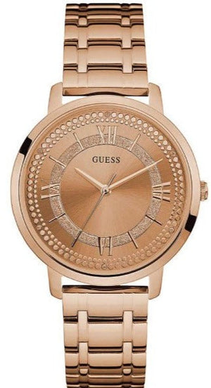 Guess Montauk Rose Gold Dial Rose Gold Steel Strap Watch For Women - W0933L3 Authentic Buy Shop Now