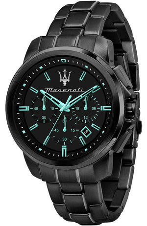 Maserati Successo Aqua Edition Black Dial Stainless Steel Strap Watch For Men - R8873644003 Authentic Buy Shop Now