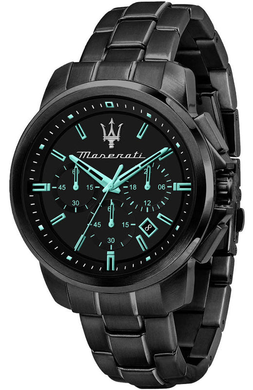 Maserati Successo Aqua Edition Black Dial Stainless Steel Strap Watch For Men - R8873644003 Authentic Buy Shop Now