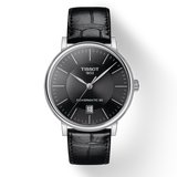Tissot Carson Premium Powermatic 80 Black Dial Black Leather Strap Watch For Men - T122.407.16.051.00 Authentic Buy Shop Now
