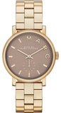 Marc Jacobs Baker Grey Dial Gold Steel Strap Watch for Women - MBM3281 Authentic Buy Shop Now