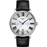 Tissot Carson Premium Silver Dial Black Leather Strap Watch For Men - T122.410.16.033.00 Authentic Buy Shop Now