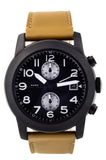 Marc Jacobs Larry Chronograph Black Dial Brown Leather Strap Watch for Men - MBM5053 Authentic Buy Shop Now