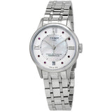 Tissot Chemin Des Tourelles Powermatic 80 Rubies Mother of Pearl Dial Silver Steel Strap Watch For Women - T099.207.11.113.00 Authentic Buy Shop Now