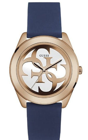Guess G Twist White Dial Blue Silicone Strap Watch For Women - W0911L6 Authentic Buy Shop Now
