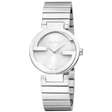 Gucci G Interlocking Silver Dial Silver Steel Strap Watch For Women - YA133503 Authentic Buy Shop Now