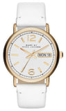 Marc Jacobs Fergus White Dial White Leather Strap Watch for Women - MBM8653 Authentic Buy Shop Now