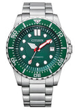 Citizen Promaster Mechanical Green Dial Silver Steel Strap Watch For Men - NJ0129-87X Authentic Buy Shop Now