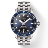 Tissot T Sport Seastar 1000 Powermatic Silicium Blue Dial Silver Steel Strap Watch For Men - T120.407.11.041.01 Authentic Buy Shop Now
