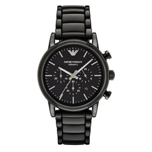 Emporio Armani Luigi Chronograph Black Dial Black Stainless Steel Watch For Men - AR1507 Authentic Buy Shop Now