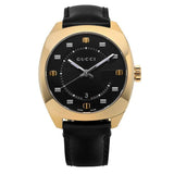 Gucci GG2570 Quartz Black Dial Black Leather Strap Watch For Women - YA142509 Authentic Buy Shop Now