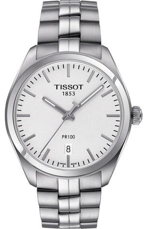 Tissot PR 100 Quartz White Dial Silver Steel Strap Watch For Women - T101.410.11.031.00 Authentic Buy Shop Now