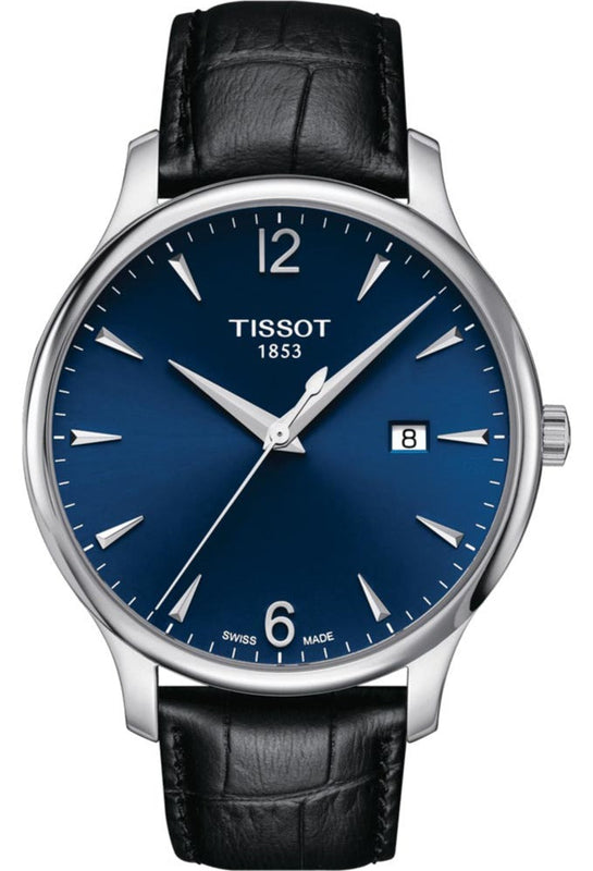 Tissot T Classic Tradition Blue Dial Black Leather Strap Watch For Men - T063.610.16.047.00 Authentic Buy Shop Now