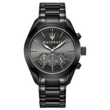 Maserati Traguardo Gun Metal Dial Grey Steel Strap Watch For Men - R8873612002 Authentic Buy Shop Now