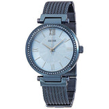 Guess Soho Diamonds Blue Dial Blue Mesh Bracelet Watch For Women - W0638L3 Authentic Buy Shop Now