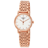 Tissot T Classic Everytime Small White Dial Rose Gold Mesh Bracelet Watch For Women - T109.210.33.031.00 Authentic Buy Shop Now