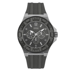 Guess Force Grey Dial Grey Rubber Strap Watch For Men - W0674G8 Authentic Buy Shop Now