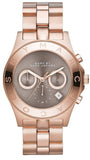 Marc Jacobs Blade Chronograph Brown Dial Rose Gold Steel Strap Watch for Women - MBM3308 Authentic Buy Shop Now