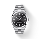 Tissot Gentleman Powermatic 80 Silicium Black Dial Silver Steel Strap Watch For Men - T127.407.11.051.00 Authentic Buy Shop Now