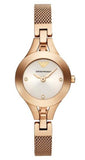 Emporio Armani Chiara Silver Dial Rose Gold Steel Strap Watch For Women - AR7362 Authentic Buy Shop Now