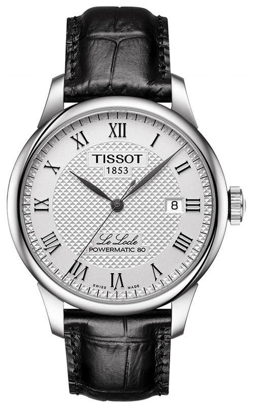 Tissot Le Locle Powermatic 80 Silver Dial Black Leather Strap Watch For Men - T006.407.16.033.00 Authentic Buy Shop Now