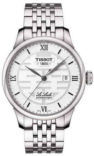 Tissot Le Locle Double Happiness Automatic Silver Dial Silver Steel Strap Watch For Men - T41.1.833.50 Authentic Buy Shop Now