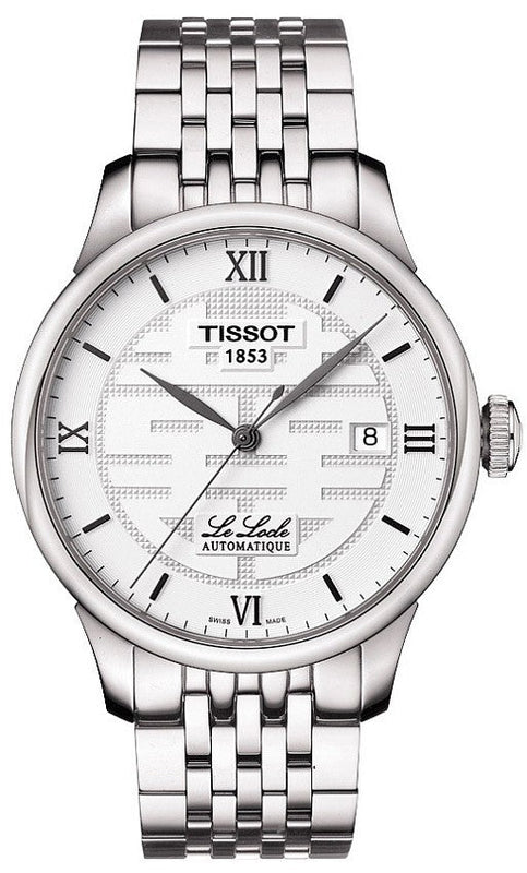 Tissot Le Locle Double Happiness Automatic Silver Dial Silver Steel Strap Watch For Men - T41.1.833.50 Authentic Buy Shop Now