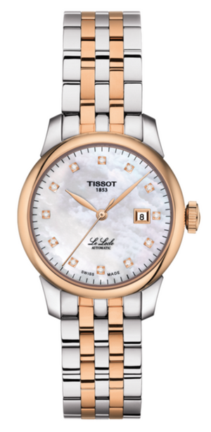 Tissot Le Locle Automatic Lady Mother of Pearl Dial Two Tone Steel Strap Watch For Women - T006.207.22.116.00 Authentic Buy Shop Now