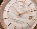 Tissot T Classic Ballade Powermatic 80 Lady Silver Dial Brown Leather Strap Watch For Women - T108.408.26.037.00 Authentic Buy Shop Now