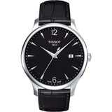 Tissot T Classic Tradition Black Dial Black Leather Strap Watch For Men - T063.610.16.057.00 Authentic Buy Shop Now