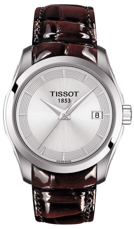 Tissot T Classic Couturier Quartz Silver Dial Watch For Women - T035.210.16.031.03 Authentic Buy Shop Now
