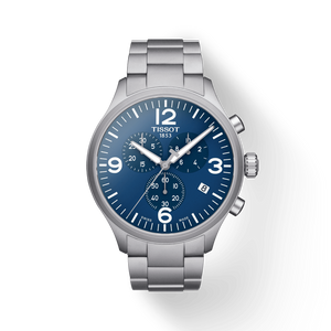 Tissot T Sport Chrono XL Chronograph Blue Dial Silver Steel Strap Watch For Men - T116.617.11.047.00 Authentic Buy Shop Now