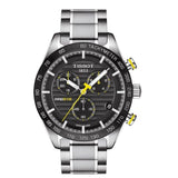Tissot PRS 516 Chronograph Black Dial Silver Steel Strap Watch For Men - T100.417.11.051.00 Authentic Buy Shop Now