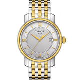Tissot T Classic Bridgeport Silver Dial Two Tone Mesh Bracelet Watch For Men - T097.410.22.038.00 Authentic Buy Shop Now