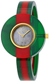 Gucci Vintage Web Mother of Pearl Dial Two Tone Plastic Strap Watch For Women - YA143403 Authentic Buy Shop Now