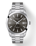 Tissot Gentleman Powermatic 80 Silicium Black Dial Silver Steel Strap Watch For Men - T127.407.11.061.01 Authentic Buy Shop Now