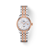 Tissot Le Locle Automatic Diamonds Mother of Pearl White Dial Two Tone Steel Strap Watch For Women - T006.207.22.116.00 Authentic Buy Shop Now
